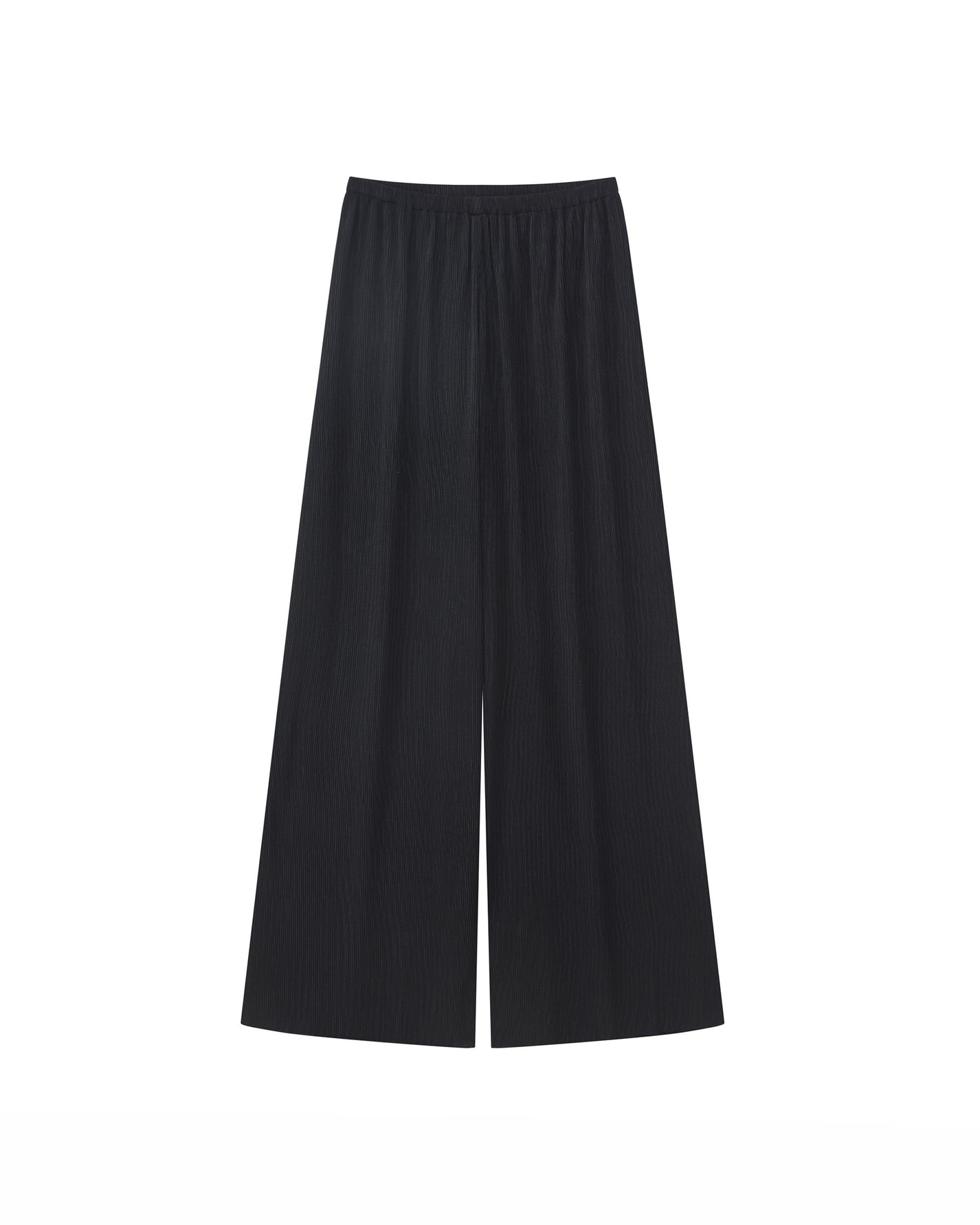FINE PLEATED LONG LEG PANTS