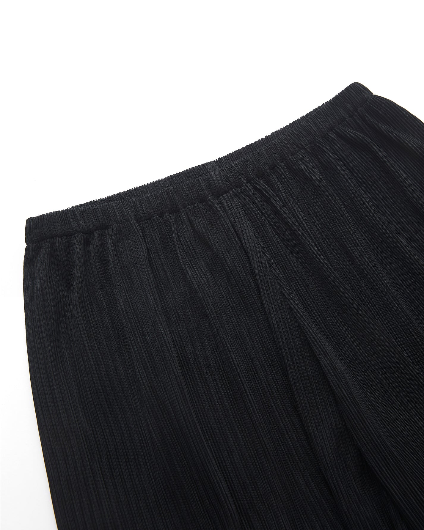FINE PLEATED LONG LEG PANTS