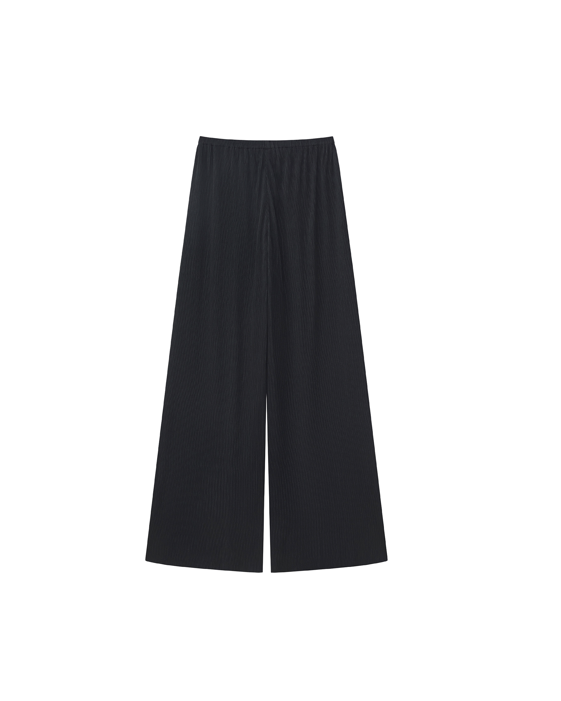 FINE PLEATED LONG LEG PANTS