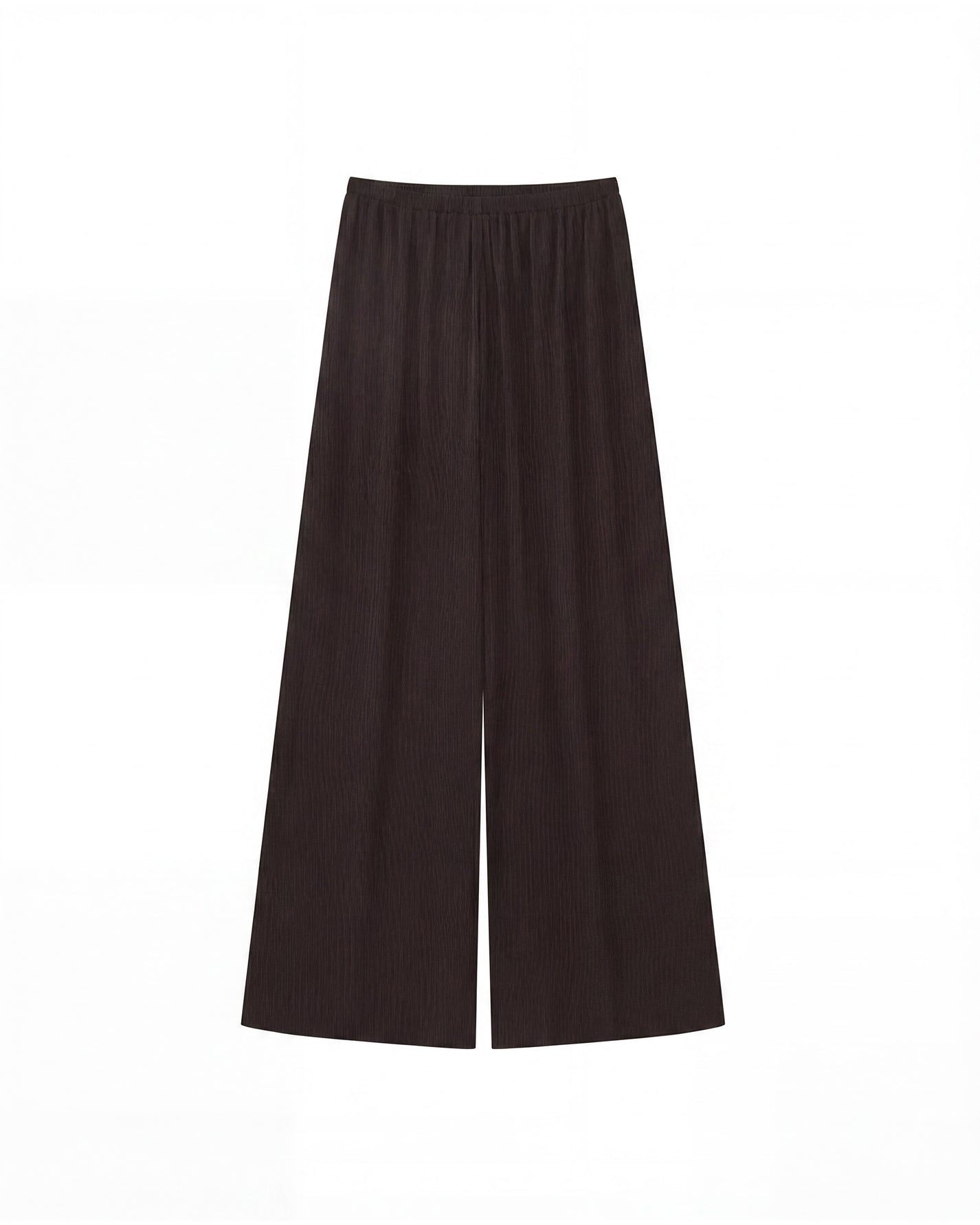 FINE PLEATED LONG LEG PANTS