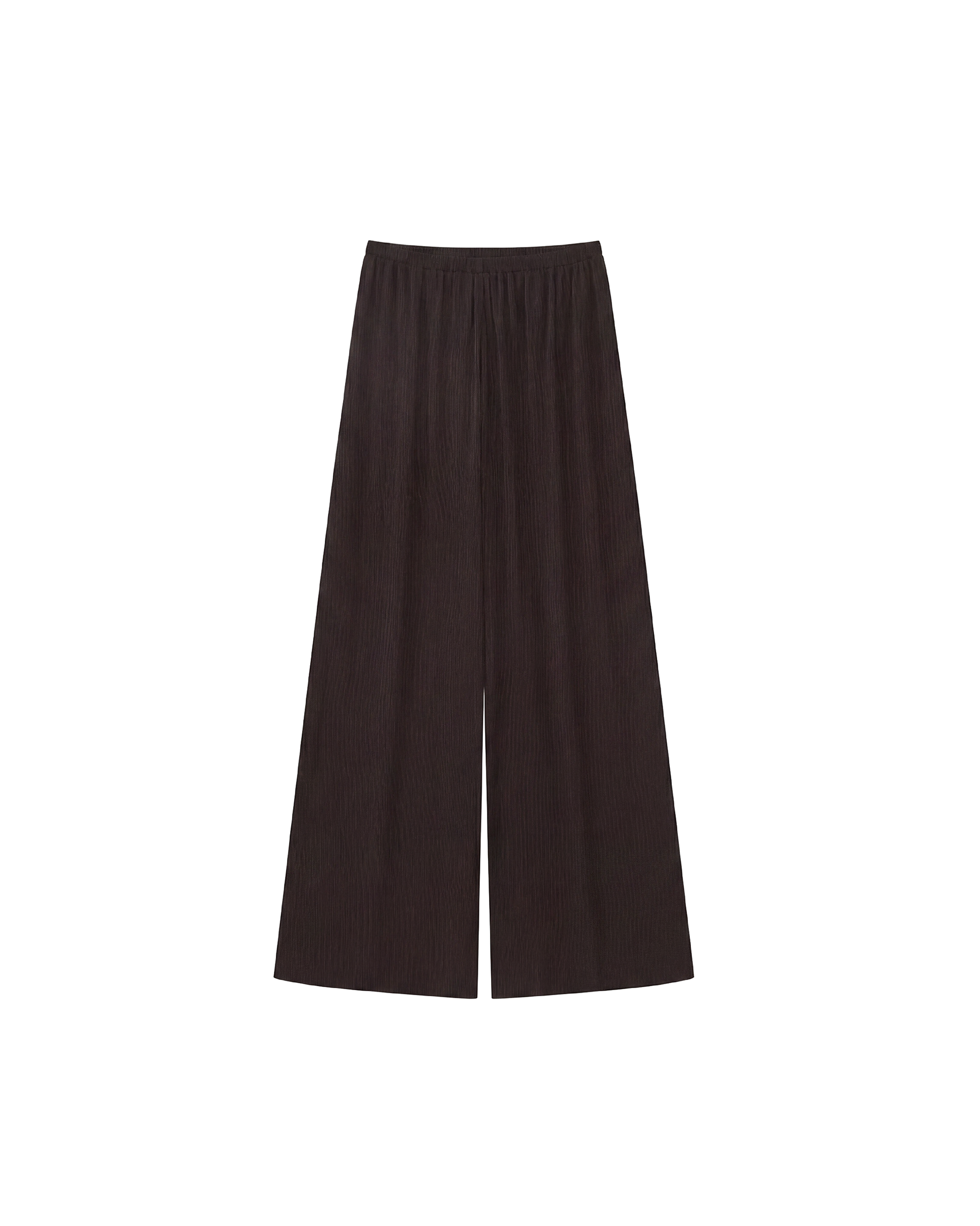FINE PLEATED LONG LEG PANTS