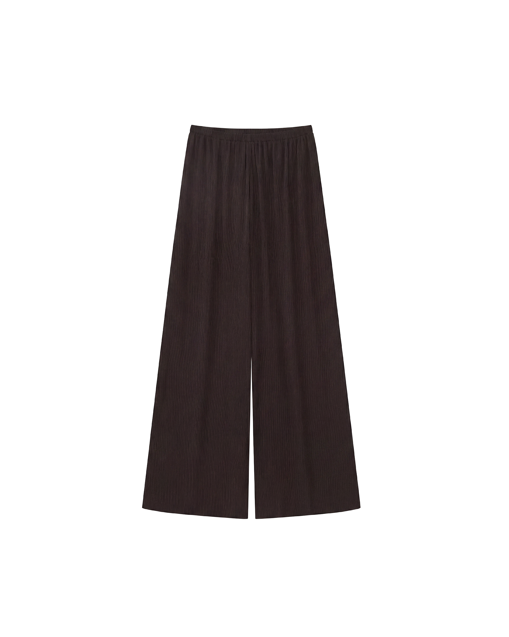 FINE PLEATED LONG LEG PANTS