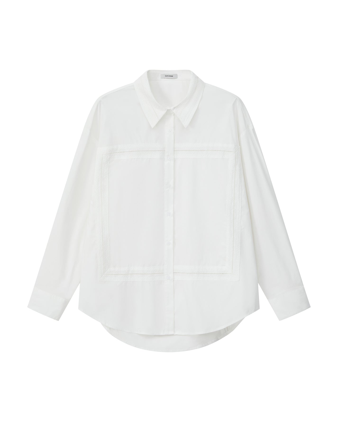 LACE EMBROIDERED MATTE SHIRT