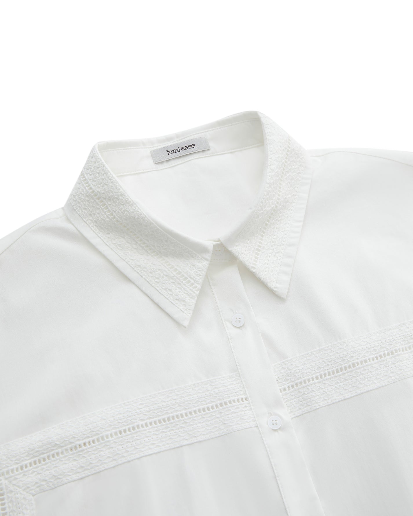 LACE EMBROIDERED MATTE SHIRT