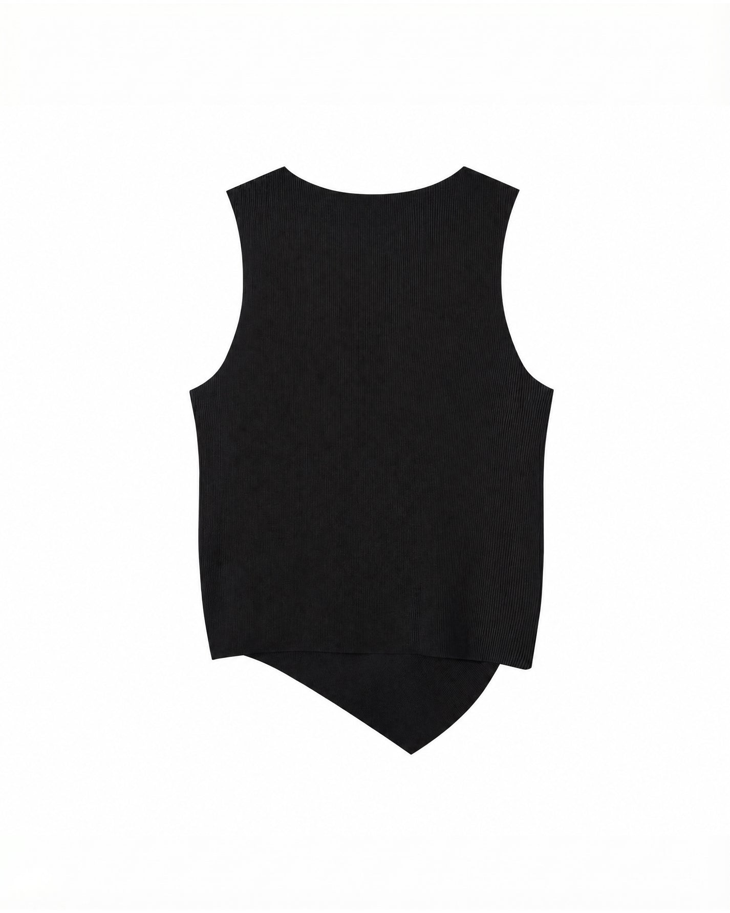 FINE PLEATED SIDE WAIST-CINCHING VEST