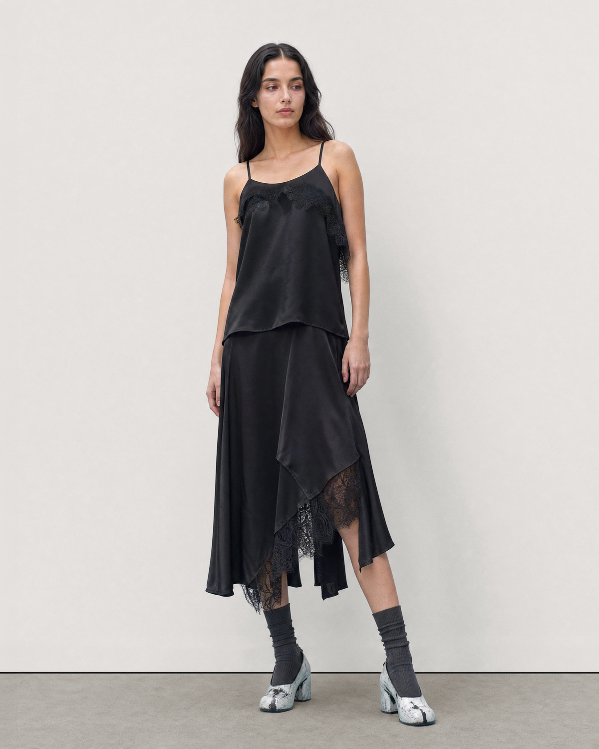 SATIN LACE STRAP CAMISOLE