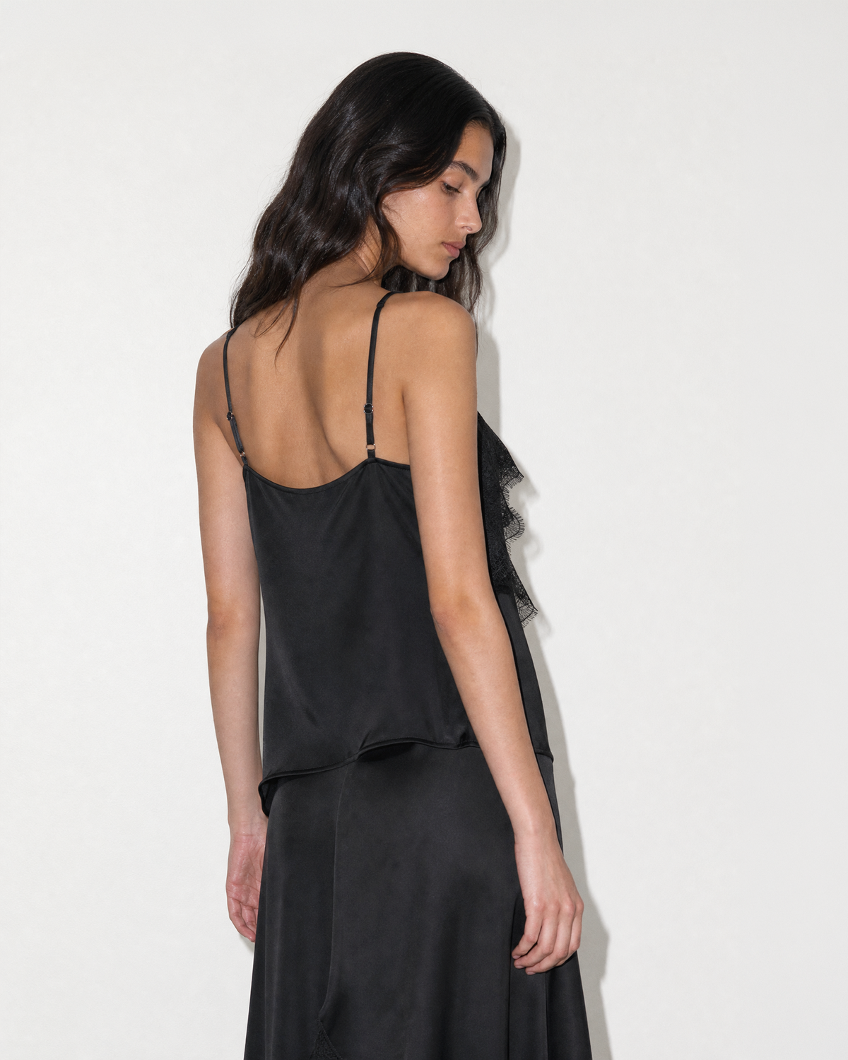 SATIN LACE STRAP CAMISOLE