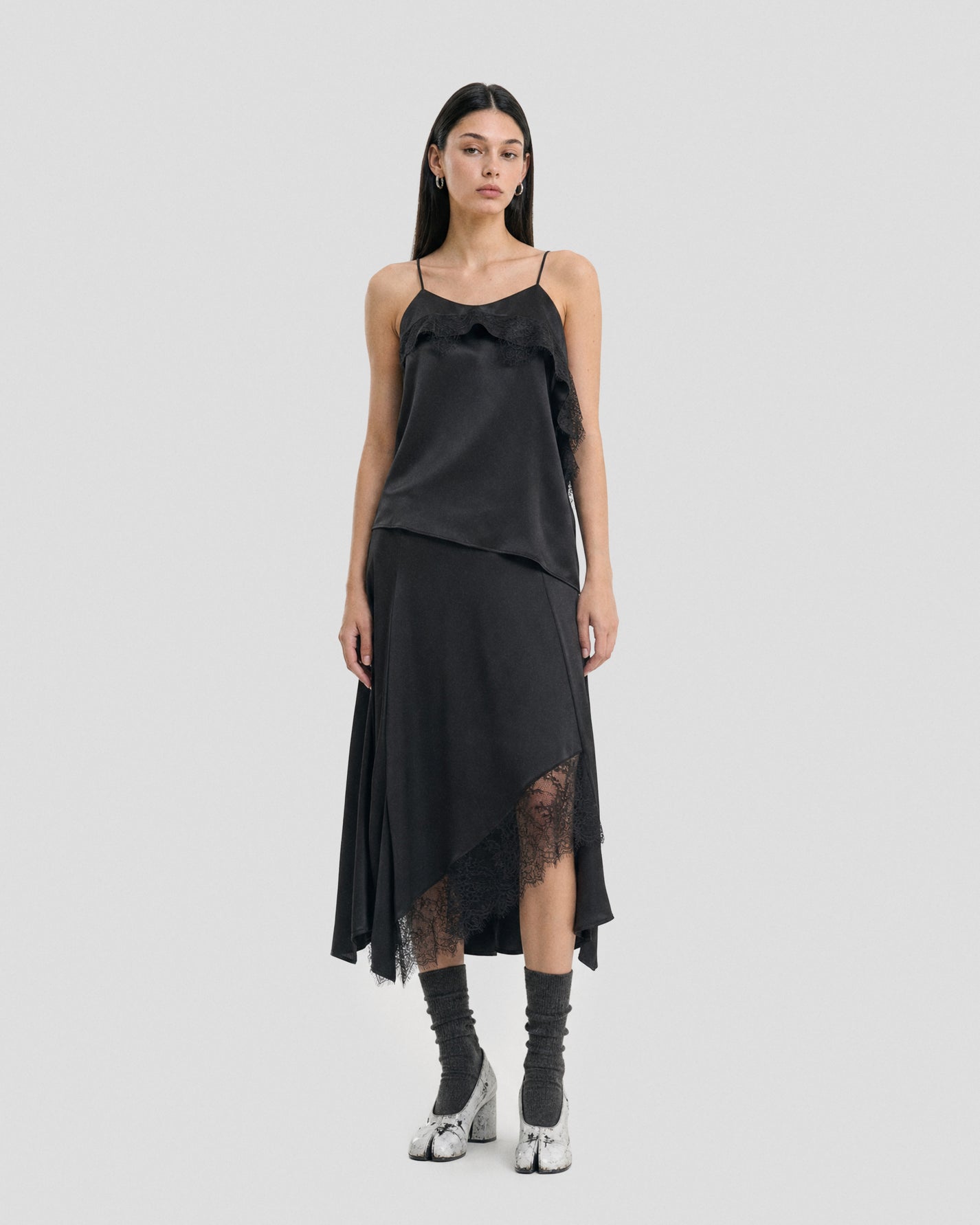 SATIN LACE STRAP CAMISOLE