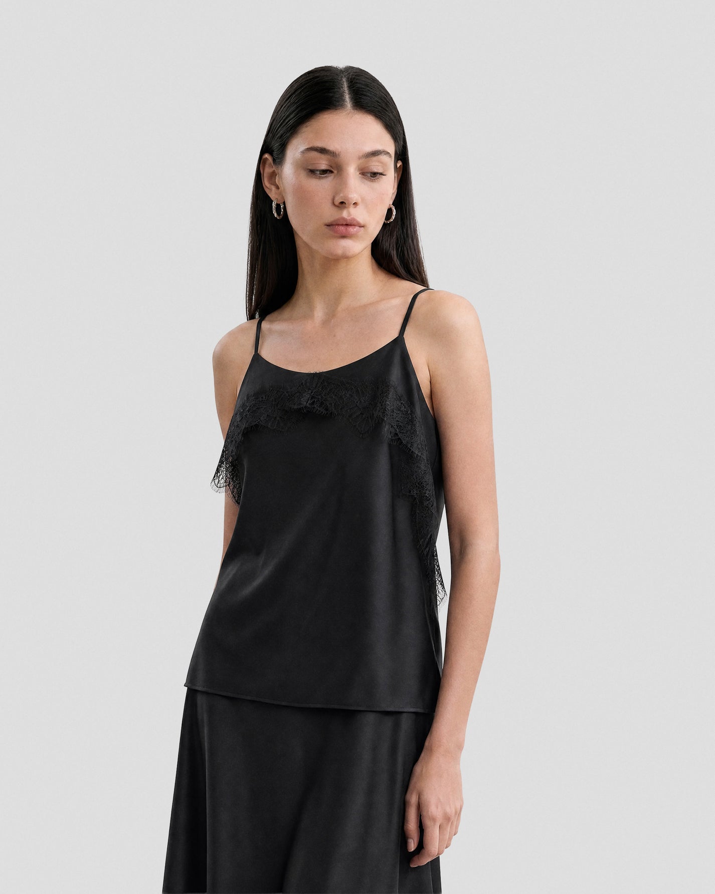 SATIN LACE STRAP CAMISOLE