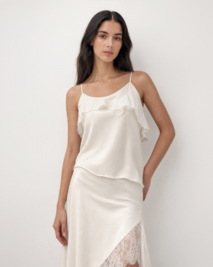 SATIN LACE STRAP CAMISOLE