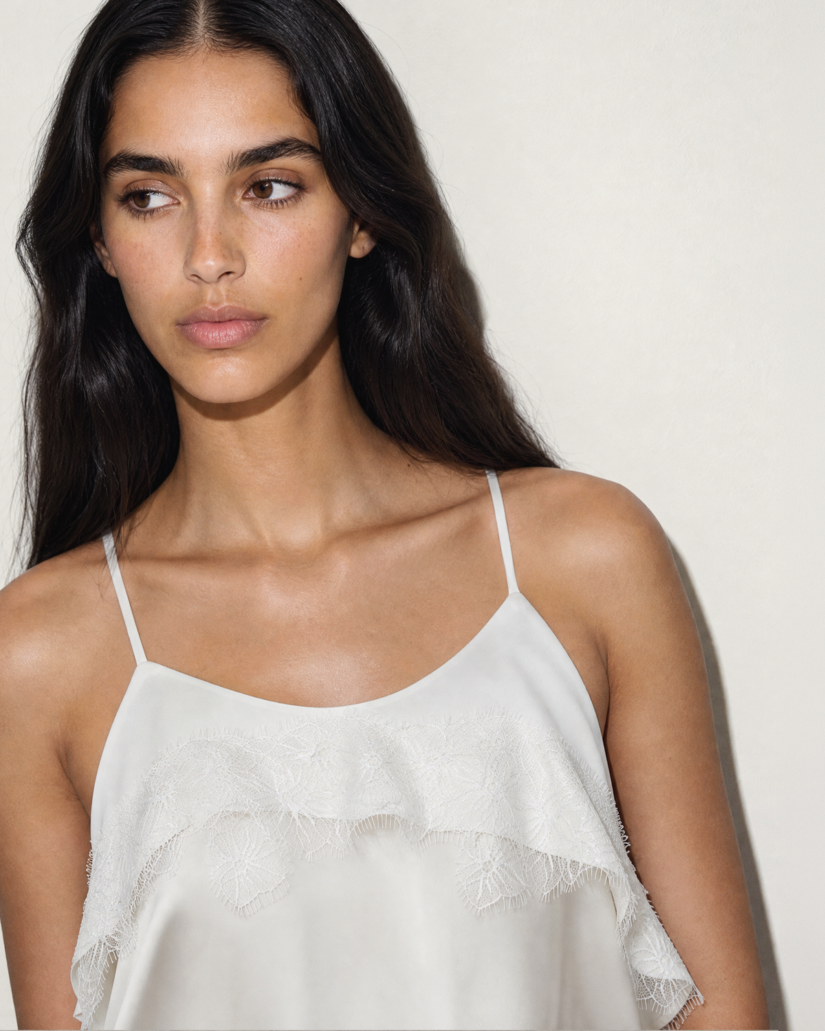 SATIN LACE STRAP CAMISOLE