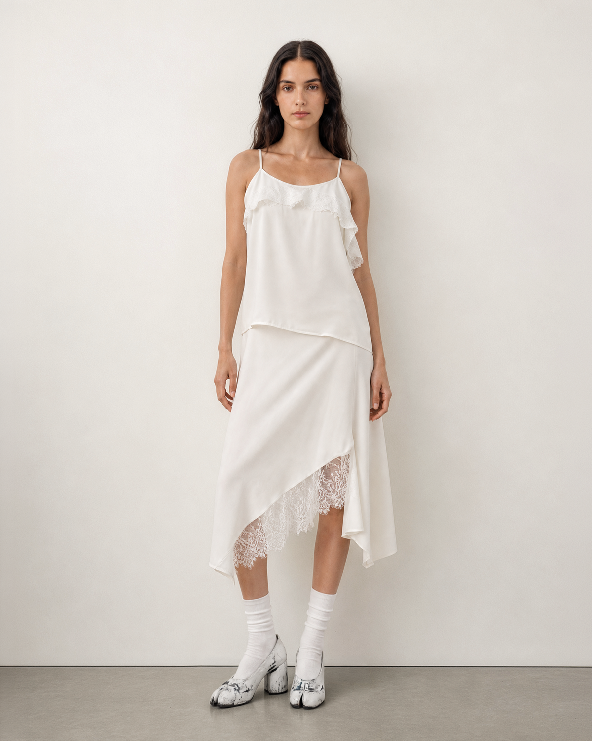 SATIN LACE STRAP CAMISOLE