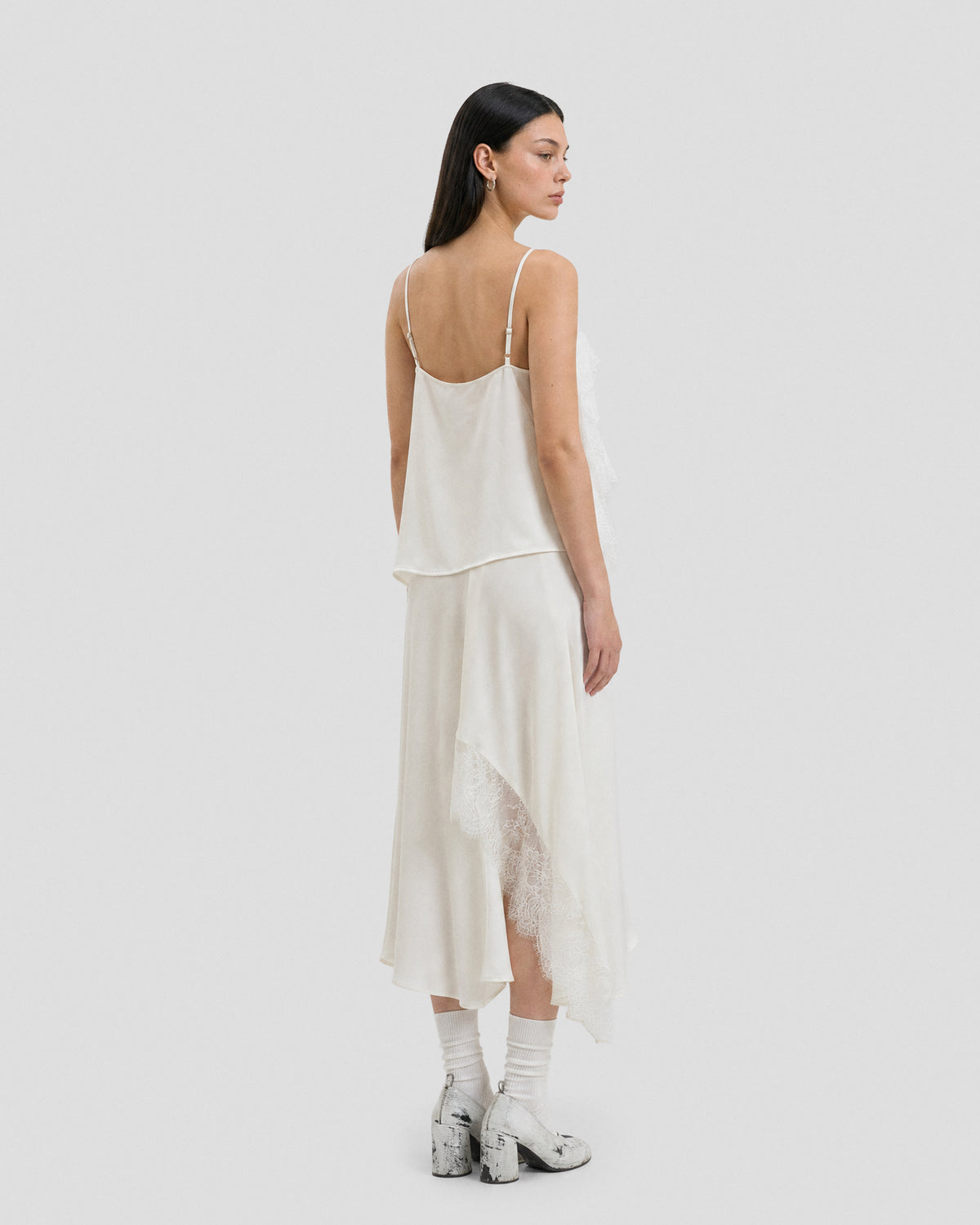 SATIN LACE STRAP CAMISOLE