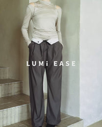 FOLD-OVER LACE PANTS